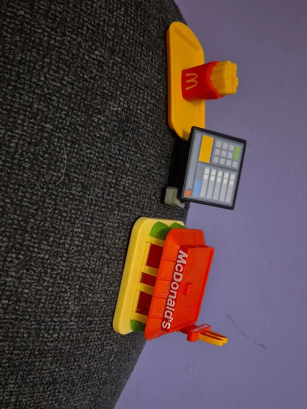 McDonald's Red and Yellow Toy Counter with Fries and Register